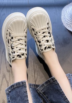 一脚蹬懒人鞋白色帆布鞋女鞋子帆布鞋欧美英伦时尚