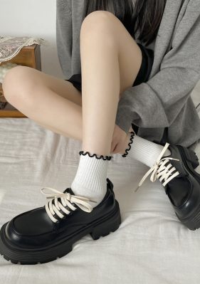 小皮鞋单鞋春夏季新款单鞋女鞋子低帮鞋韩版时尚学生圆头粗跟