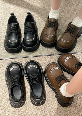 春夏季新款单鞋女鞋子低帮鞋韩版时尚学生圆头粗跟