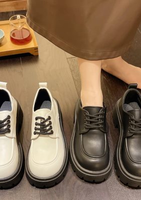 低帮鞋春夏季新款单鞋女鞋子低帮鞋韩版时尚学生圆头粗跟