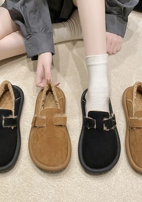 春夏季新款单鞋女鞋子低帮鞋韩版时尚学生绒面圆头