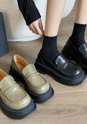 浅口鞋春夏季新款单鞋女鞋子低帮鞋韩版时尚学生圆头粗跟