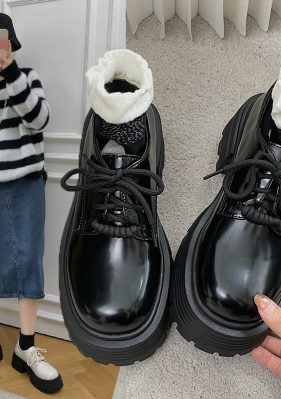 小皮鞋春夏季新款单鞋女鞋子低帮鞋韩版时尚学生圆头粗跟