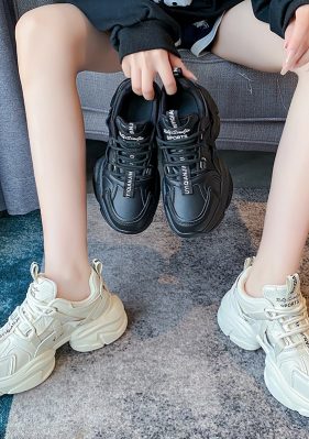 老爹鞋春夏季新款单鞋女鞋子低帮鞋韩版时尚学生圆头内增高