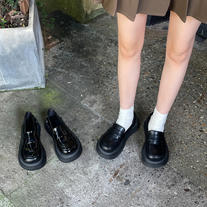 小皮鞋春夏季新款单鞋女鞋子低帮鞋韩版时尚学生圆头内增高