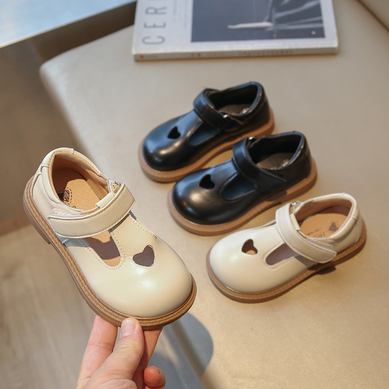 2023Mùa xuân và mùa hè mới Hàn Quốc giày da cho trẻ em gái bé Breathable Casual Princess Shoes cho trẻ em gái đế mềm giày đơn