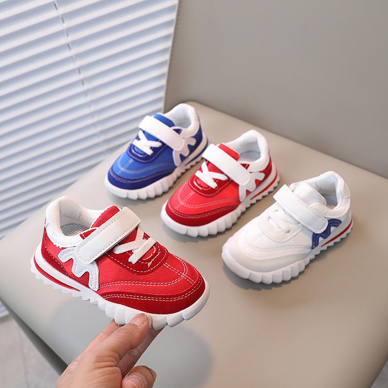 Girls' Shoes Spring and Autumn New Red Children's Sports Forrest Gump Shoes Boys' Running Shoes Dad Shoes Little White Shoes Children's Sports Shoes Boys' Cloth Face Breathable Casual Shoes Girls' Lightweight Soft Sole Sports Shoes