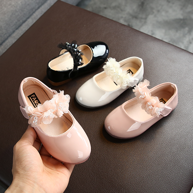 여자 어린이 구슬 꿰미 레이스 작은 구두 어린이 스팽글 공주 신발 학생 무용 공연 신발 대외 무역 단화 도매